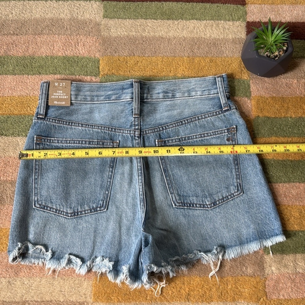 NWT Madewell the perfect Jean high rise ram hem short size 27 - Picture 2 of 12